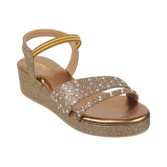 Metro Antique-Gold Casual Sandals