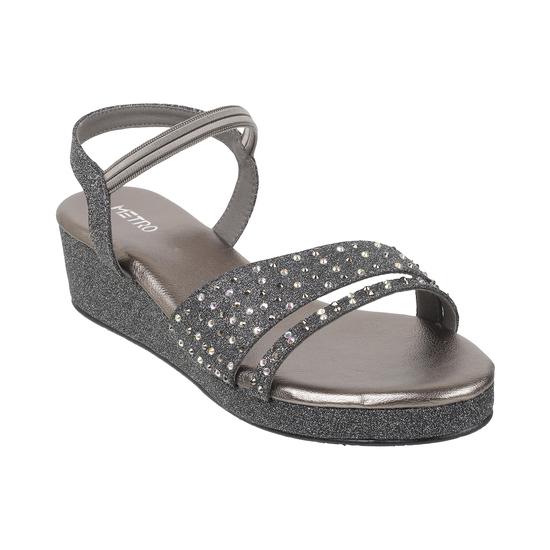 Metro Gun-Metal Casual Sandals