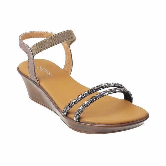 Metro Gun-Metal Casual Sandals