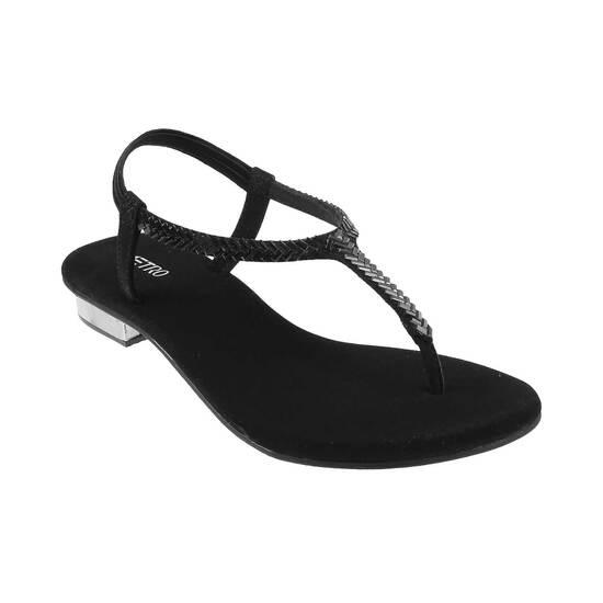 Metro Black Casual Sandals