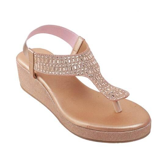 Metro Rose-Gold Casual Sandals