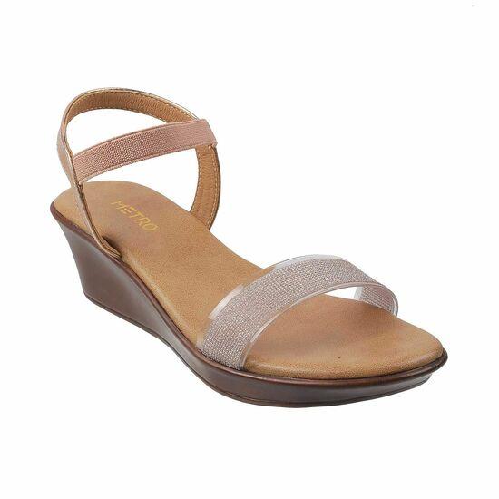 Metro Rose-Gold Casual Sandals