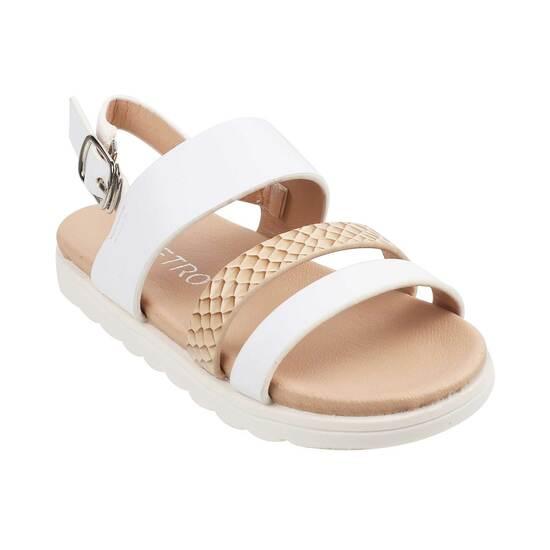 Metro White Casual Sandals