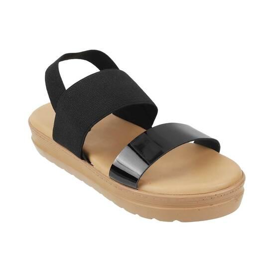 Metro Black Casual Sandals