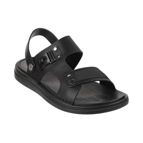 Metro Black Casual Sandals