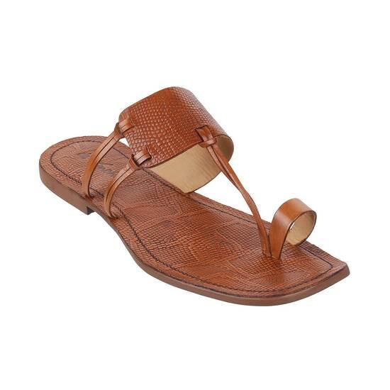 Metro Tan Ethnic Slippers