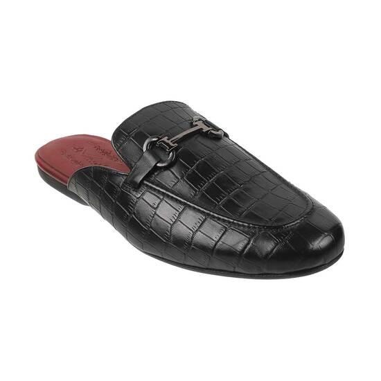 Metro Black Casual Slip Ons