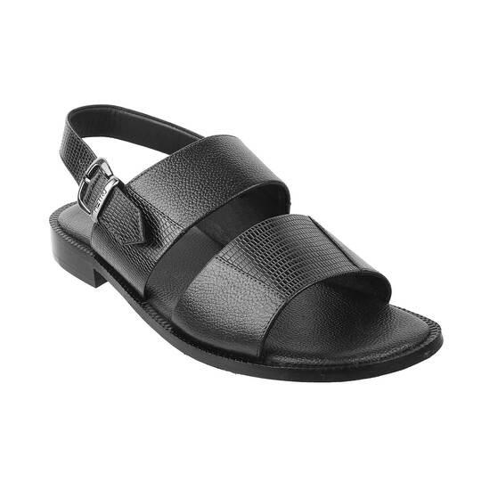 Metro Black Casual Sandals