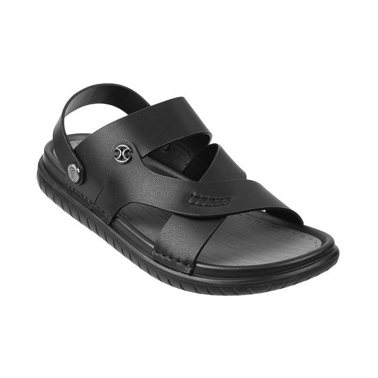 Metro Black Casual Sandals