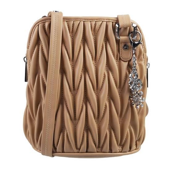 Metro Beige Hand Bags Zip Top Sling