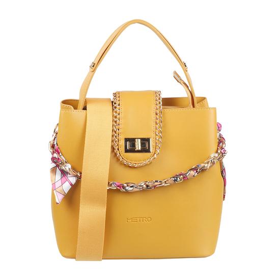 Metro Yellow Hand Bags Satchel Bags