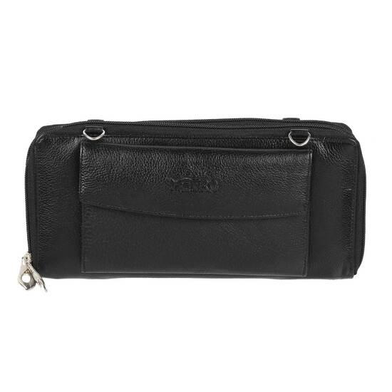 Metro Black Womens Wallets Zip Top Sling