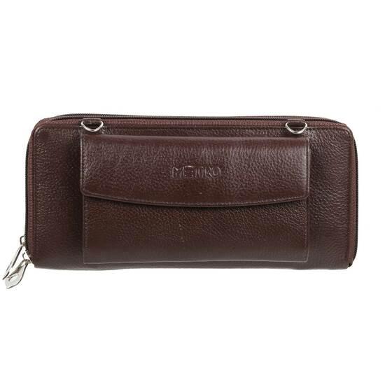 Metro Brown Womens Wallets Zip Top Sling