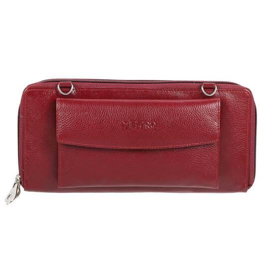 Metro Maroon Womens Wallets Zip Top Sling