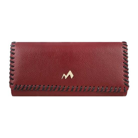 Metro Maroon Womens Wallets Bifold