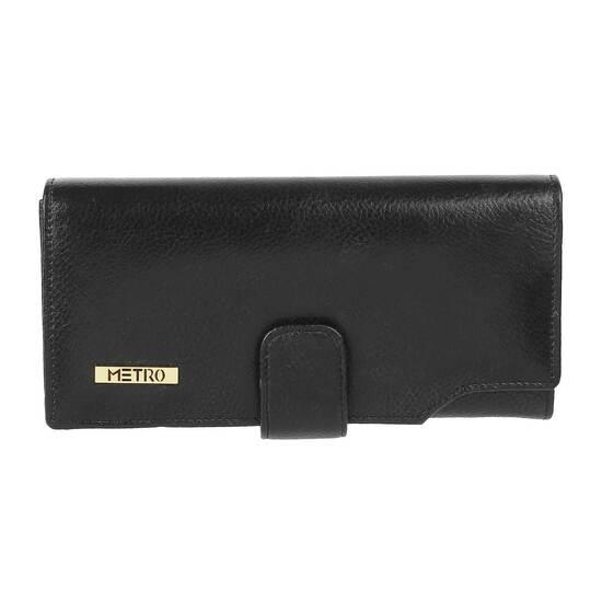 Metro Black Womens Wallets Bifold