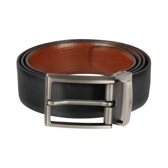 Metro Black-Brown Mens Belts Pin Buckle