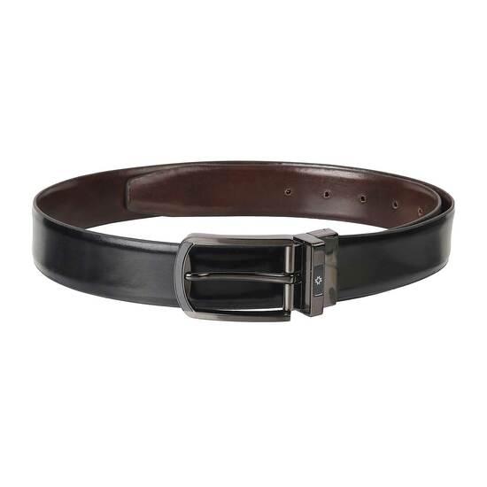 Metro Black-Brown Mens Belts Pin Buckle