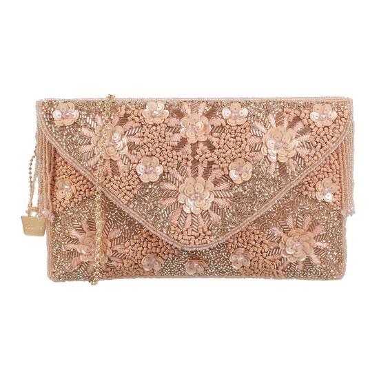 Cheemo Peach Hand Bags Envelope Clutch