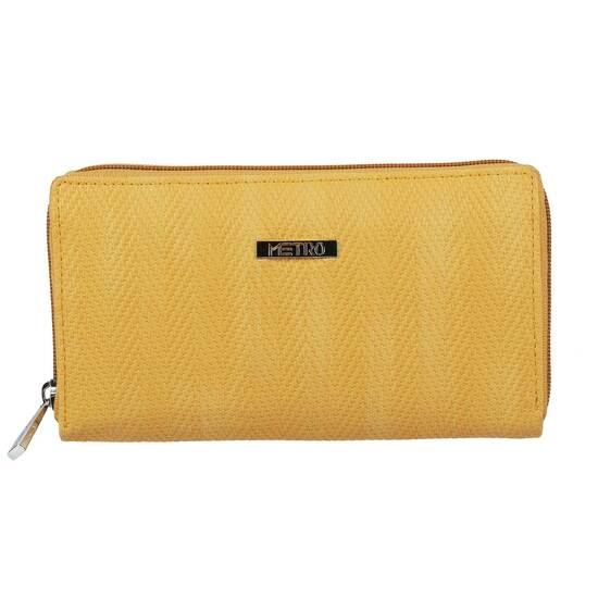 Metro Yellow Womens Wallets Zip Around