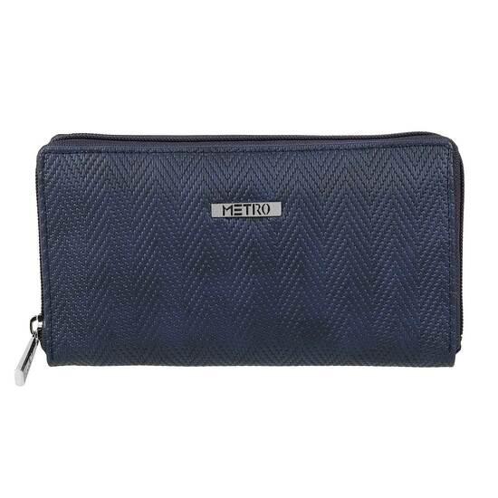 Metro Blue Womens Wallets Zip Around