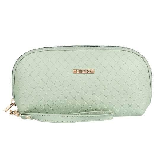 Metro Green Womens Wallets Zip Around