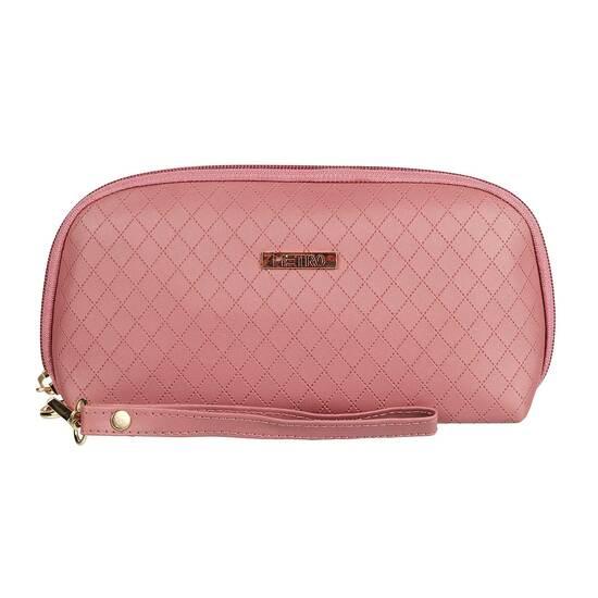 Metro Pink Womens Wallets Zip Around