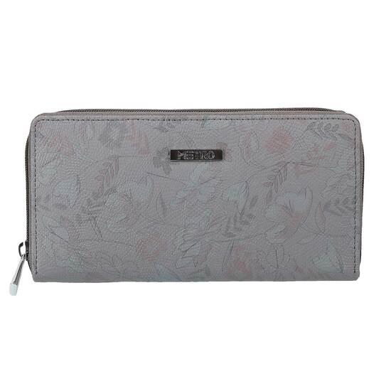 Metro Grey Womens Wallets Zip Around