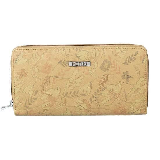 Metro Beige Womens Wallets Zip Around