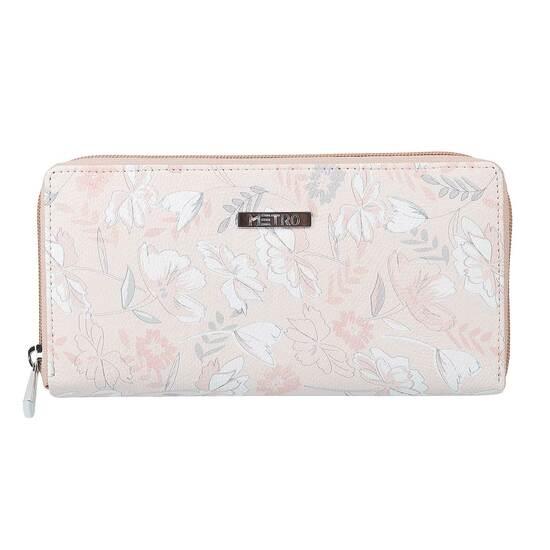 Metro Pink Womens Wallets Zip Around